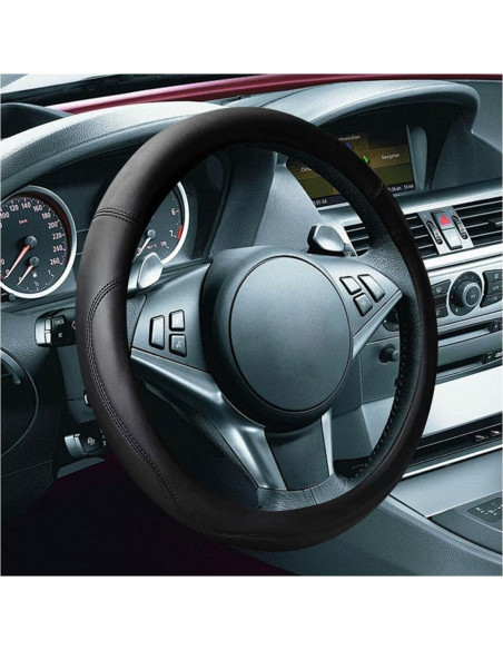 Cubierta de Volante de Coche Lainloy 14.5-15" Cuero Antideslizante Cubierta de Volante de Coche Lainloy 14.5-15" Cuero Antideslizante
