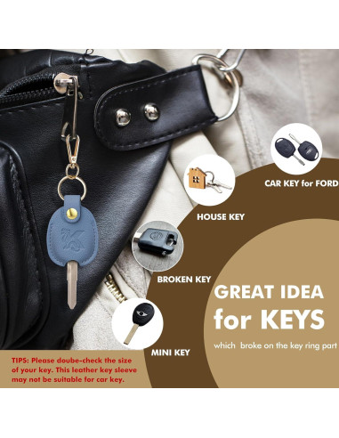 Funda de Llave de Coche KARENSKEYS 2 Piezas Cuero Unisex