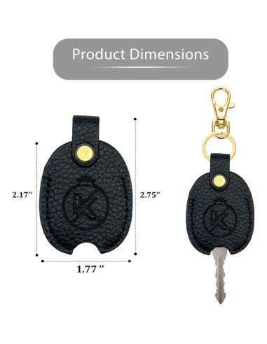 Funda de Llave de Cuero Suave KRSURERICHER Negra para Llaves Rotas