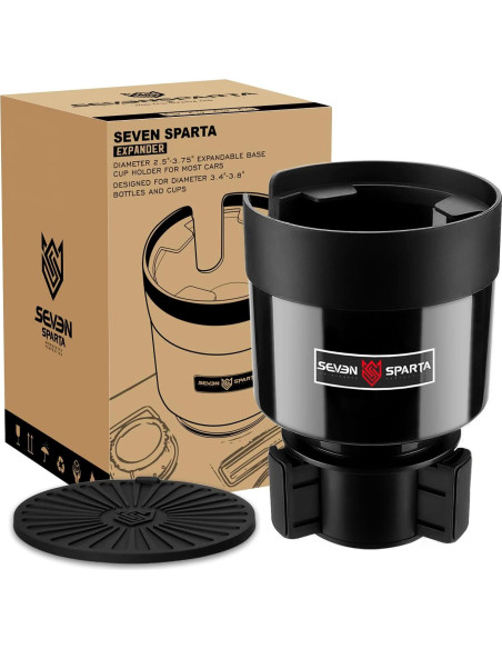 Soporte para Taza de Coche Seven Sparta CP1210 Negro 3.4-3.8" Soporte para Taza de Coche Seven Sparta CP1210 Negro 3.4-3.8"