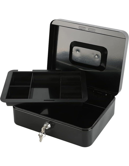 Caja de Dinero Mediana xydled de Acero con Cerradura Llave 20x16x9cm Caja de Dinero Mediana xydled de Acero con Cerradura Llave 20x16x9cm
