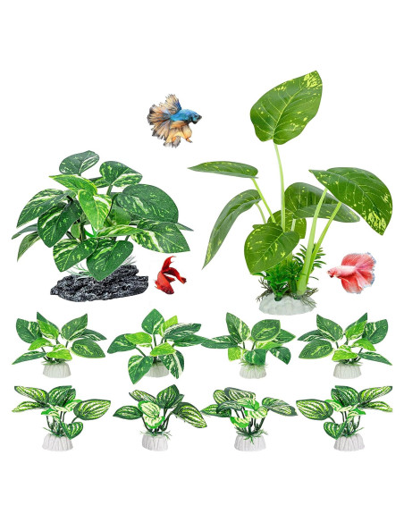 Plantas de Acuario de Seda MyLifeUNIT - 10 Piezas Decorativas Plantas de Acuario de Seda MyLifeUNIT - 10 Piezas Decorativas