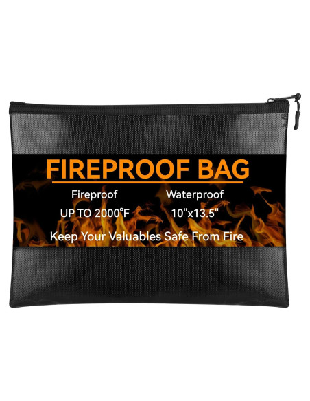 Bolsa de Documentos a Prueba de Fuego Hoiny 25.4x34.3cm Impermeable Bolsa de Documentos a Prueba de Fuego Hoiny 25.4x34.3cm Impermeable