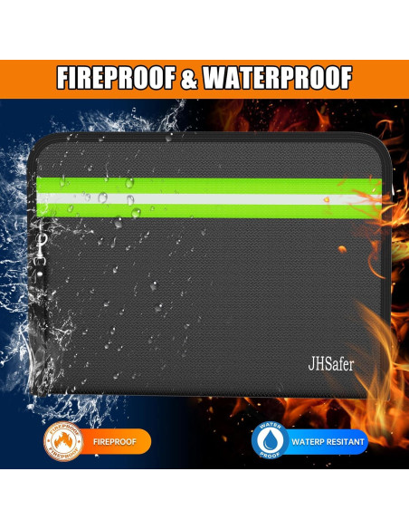 Bolsa Ignífuga JHSafer 15" x 11" Impermeable y Aislada Bolsa Ignífuga JHSafer 15" x 11" Impermeable y Aislada