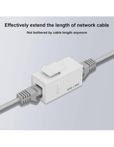 Acoplador Keystone RJ45 Cat6 Iwillink Hembra a Hembra 25-Pack