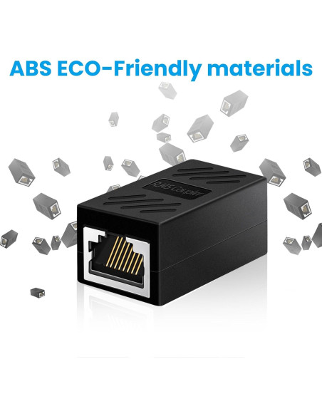 Acoplador Ethernet RJ45 Hembra a Hembra Cat7/Cat6/Cat5e - Paquete de 8 Acoplador Ethernet RJ45 Hembra a Hembra Cat7/Cat6/Cat5e - Paquete de 8