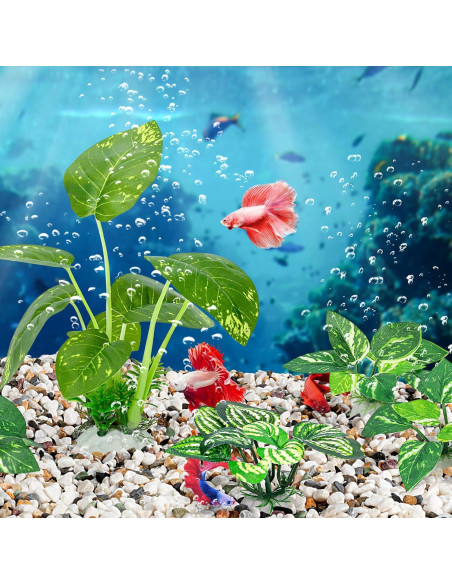 Plantas de Acuario de Seda MyLifeUNIT - 10 Piezas Decorativas Plantas de Acuario de Seda MyLifeUNIT - 10 Piezas Decorativas