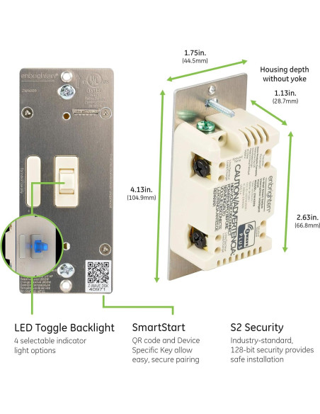 Interruptor de Luz Inteligente Enbrighten Z-Wave Plus 14293 Interruptor de Luz Inteligente Enbrighten Z-Wave Plus 14293