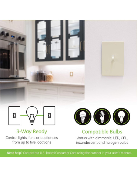Interruptor de Luz Inteligente Enbrighten Z-Wave Plus 14293 Interruptor de Luz Inteligente Enbrighten Z-Wave Plus 14293