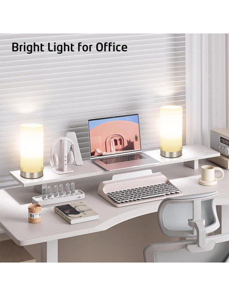 Lámpara de Mesa Dimmable Kukobo 6W 2700K Níquel-Blanco Lámpara de Mesa Dimmable Kukobo 6W 2700K Níquel-Blanco