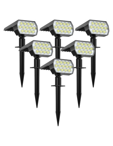 Luces Spot Solares WELALO 6 Paquete 65 LED IP68 para Exteriores