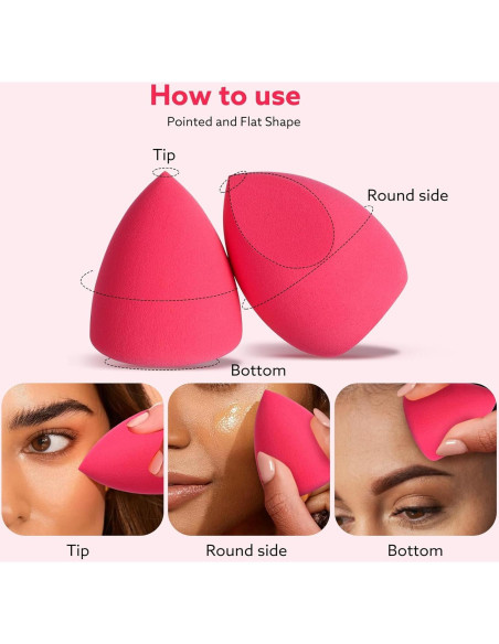 Juego de 8 Esponjas de Maquillaje Pimoys - Multicolor y Sin Látex Juego de 8 Esponjas de Maquillaje Pimoys - Multicolor y Sin Látex