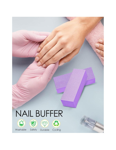 Bloque de Pulido Maryton Grano Medio/Fino 100/180 para Uñas