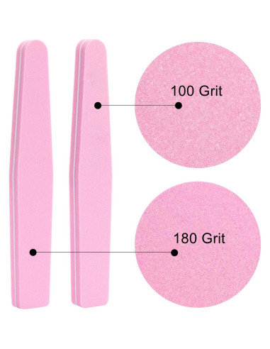 Bloques de Pulido de Uñas LoveBB 20 Pack Rosa 100/180 Grano