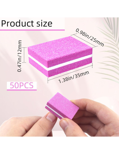 50 Esponjas Pulidoras para Uñas TKYZMS 100/180 Grit Doble Cara 50 Esponjas Pulidoras para Uñas TKYZMS 100/180 Grit Doble Cara