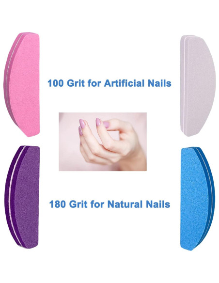 80 Piezas Bloques de Pulido de Uñas GigaGround Doble Cara 100/180 80 Piezas Bloques de Pulido de Uñas GigaGround Doble Cara 100/180