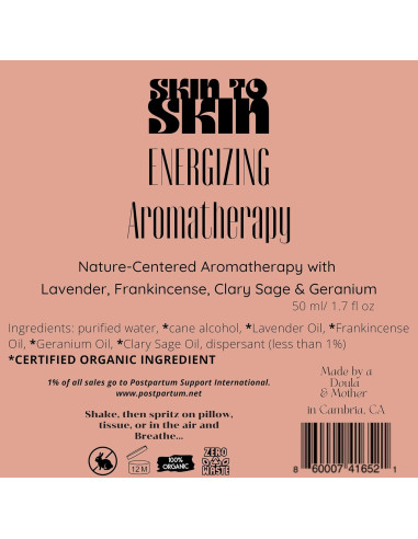 Spray Aromaterapia Energizante Skin to Skin 50 ml - Aceites Naturales