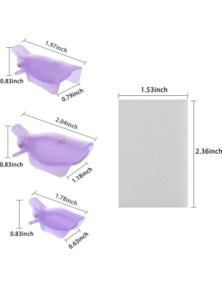Juego de 1020 Piezas Clips para Quitar Esmalte INFILILA Juego de 1020 Piezas Clips para Quitar Esmalte INFILILA