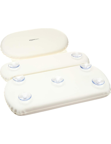 Almohada para Cuello de Bañera Amazon Basics 3 Paneles Impermeable Almohada para Cuello de Bañera Amazon Basics 3 Paneles Impermeable