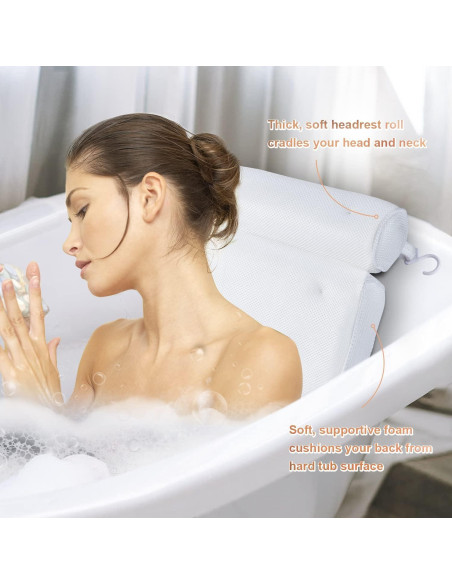 Almohada de Baño Vanstormy - Soporte Cuello y Espalda 38.8x33.4cm Almohada de Baño Vanstormy - Soporte Cuello y Espalda 38.8x33.4cm