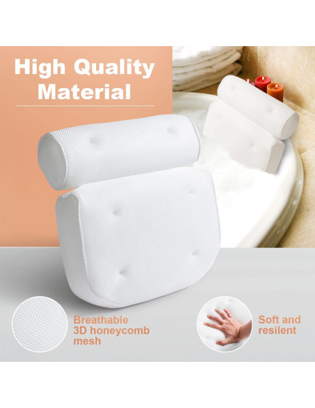 Almohada de Baño Vanstormy - Soporte Cuello y Espalda 38.8x33.4cm Almohada de Baño Vanstormy - Soporte Cuello y Espalda 38.8x33.4cm