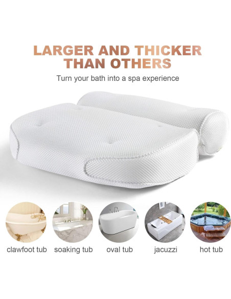 Almohada de Baño Vanstormy - Soporte Cuello y Espalda 38.8x33.4cm Almohada de Baño Vanstormy - Soporte Cuello y Espalda 38.8x33.4cm