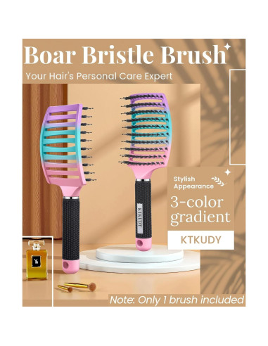 Cepillo Desenredante KTKUDY para Cabello Húmedo o Seco - 1 Unidad