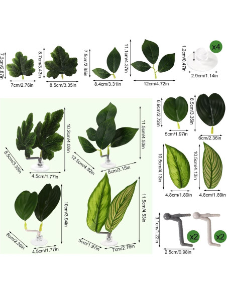 4 Hamacas de Hoja para Betta Lyreh con Ventosas - Verde 4 Hamacas de Hoja para Betta Lyreh con Ventosas - Verde