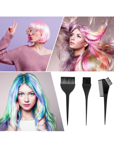 Kit de Brochas para Teñir el Cabello MOZEAT LENS 3 Piezas
