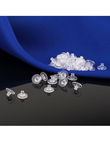 Resortes para Pendientes Kerryjewl 100pcs Silicona Hipoalergénica