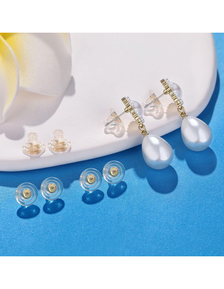 Resortes de Silicona Hipoalergénicos Moconar para Aretes Plata Resortes de Silicona Hipoalergénicos Moconar para Aretes Plata