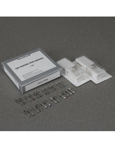 Kit de perforación de orejas SugarTang Acero Inoxidable 3mm