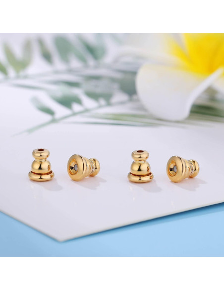 Resortes de Seguridad para Pendientes Moconar Oro 18K 4 Pcs Resortes de Seguridad para Pendientes Moconar Oro 18K 4 Pcs