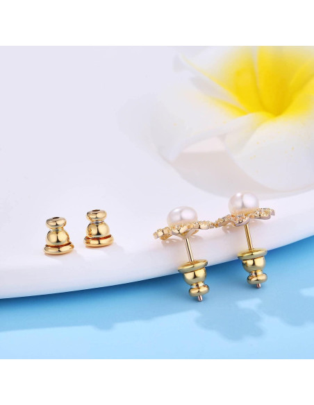 Resortes de Seguridad para Pendientes Moconar Oro 18K 4 Pcs Resortes de Seguridad para Pendientes Moconar Oro 18K 4 Pcs