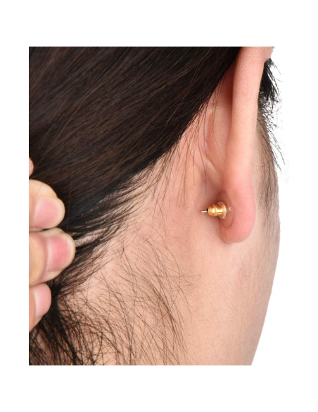 200 Piezas Respaldo de Pendientes Oro Outus - Goma 200 Piezas Respaldo de Pendientes Oro Outus - Goma
