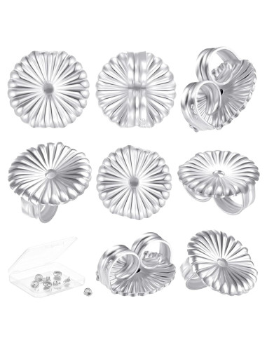 Respaldos de Pendientes Hicarer 8 Piezas Plata 9 mm Jumbo