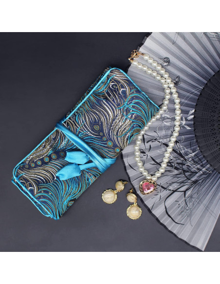 Estuche Organizador de Joyería Wei Long Pavo Real Azul Estuche Organizador de Joyería Wei Long Pavo Real Azul