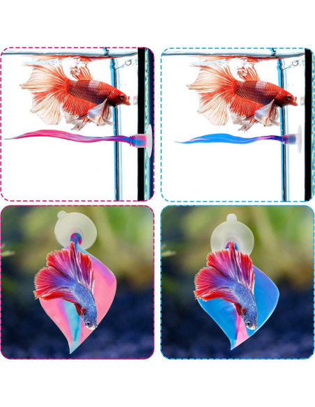 Hamaca de Silicona para Peces Betta WILLBOND - 2 Piezas, Sin BPA Hamaca de Silicona para Peces Betta WILLBOND - 2 Piezas, Sin BPA