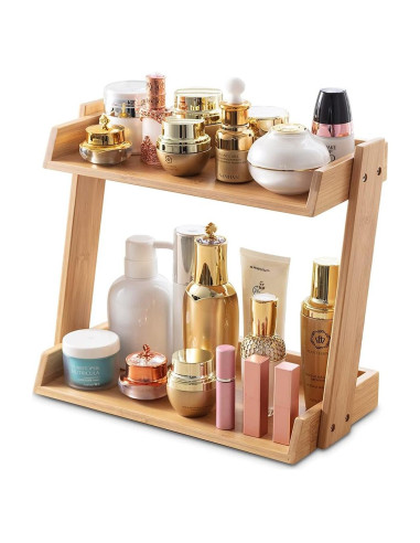 Organizador de Maquillaje Sioditin de Bambú Grande 32x17x31cm