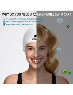 Gorro de Natación de Silicona Whale - Talla Única Antideslizante 2