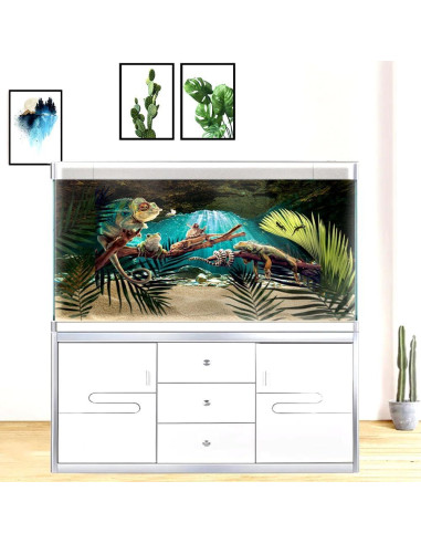 Fondo de Acuario 120x45 cm Pinpai Poliester Duradero