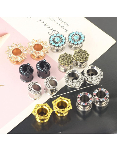 Pendientes TIANCI de Acero Inoxidable 8 Pares para Mujeres