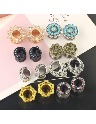 Pendientes TIANCI de Acero Inoxidable 8 Pares para Mujeres