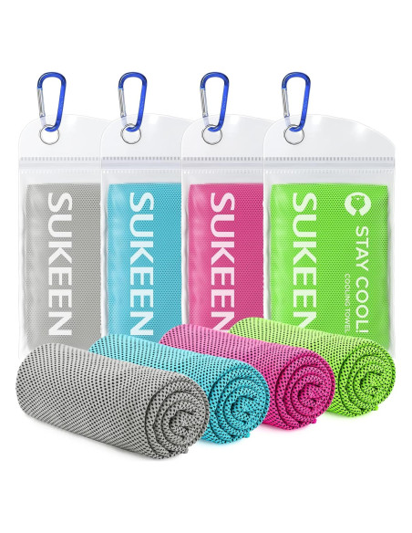 Toalla Enfriadora Sukeen 4 Pack Microfibra 101.6x30.5cm Toalla Enfriadora Sukeen 4 Pack Microfibra 101.6x30.5cm