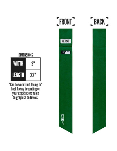 Toalla Deportiva Nxtrnd Streamer Microfibra Verde Oscuro 61x8.3cm