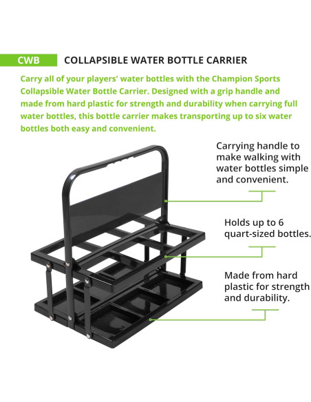 Transportador de Botellas de Agua Plegable Champion Sports Transportador de Botellas de Agua Plegable Champion Sports