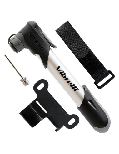 Bomba de Bicicleta Mini Vibrelli - 120 PSI - Presta y Schrader