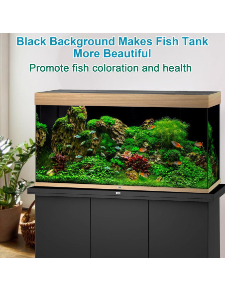 Fondo de Acuario Autoadhesivo Negro GOYJOY 30x130 cm Fondo de Acuario Autoadhesivo Negro GOYJOY 30x130 cm