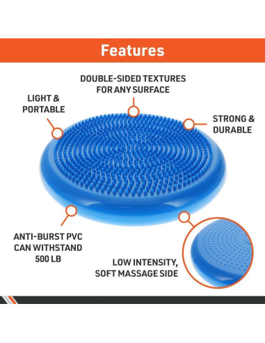 Disco de Equilibrio BodySport Azul 34.29 cm Antideslizante