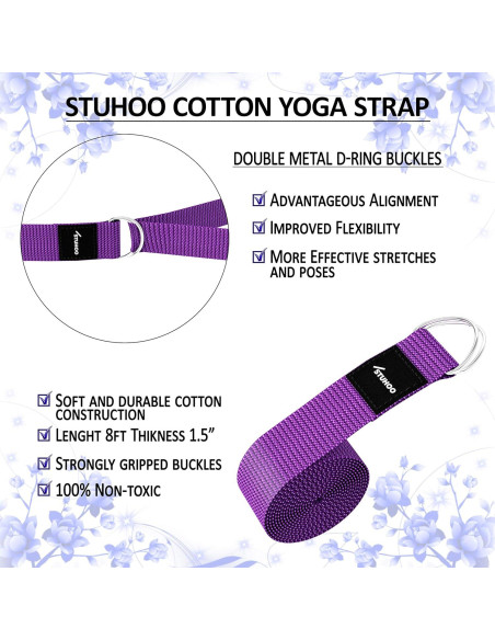 Conjunto de 2 Bloques de Yoga STUHOO + Correa 2.44m Conjunto de 2 Bloques de Yoga STUHOO + Correa 2.44m